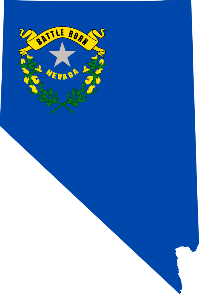 Nevada State Flag & Map
