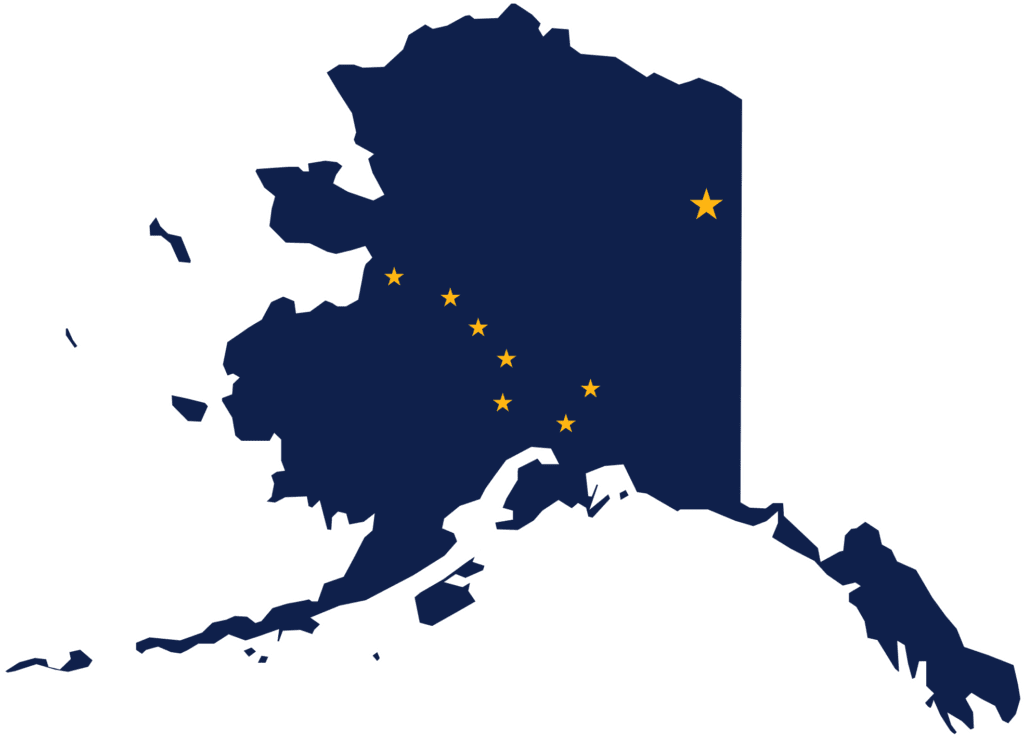 State Flag & Map of Alaska